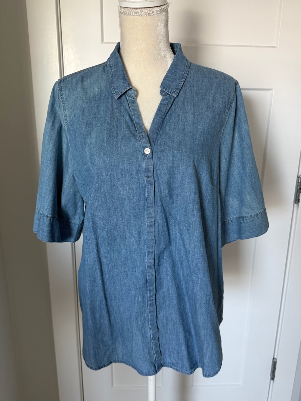 J. Crew Chambray Button-Front Shirt